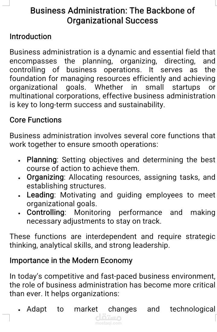 Business Administration: The Backbone of Organizational Success