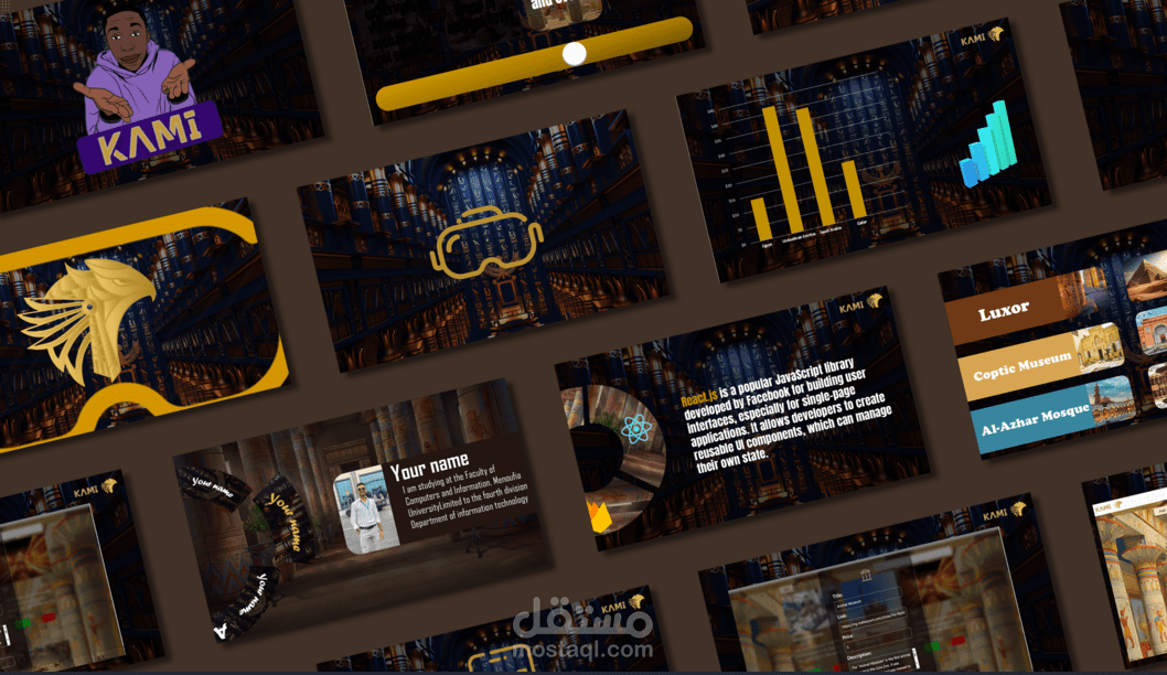 عرض تقديمي (PowerPoint) احترافي وجذاب لمشروع عن الواقع الافتراضي (Virtual Reality)