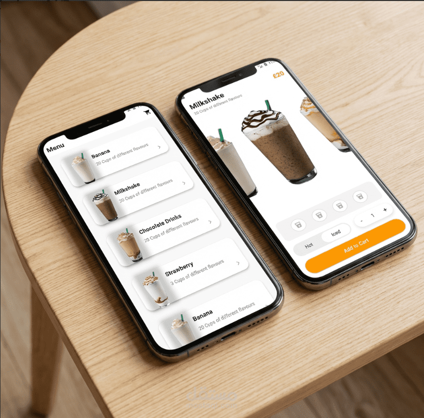 تطبيق لطلب المشروبات باستخدام Flutter