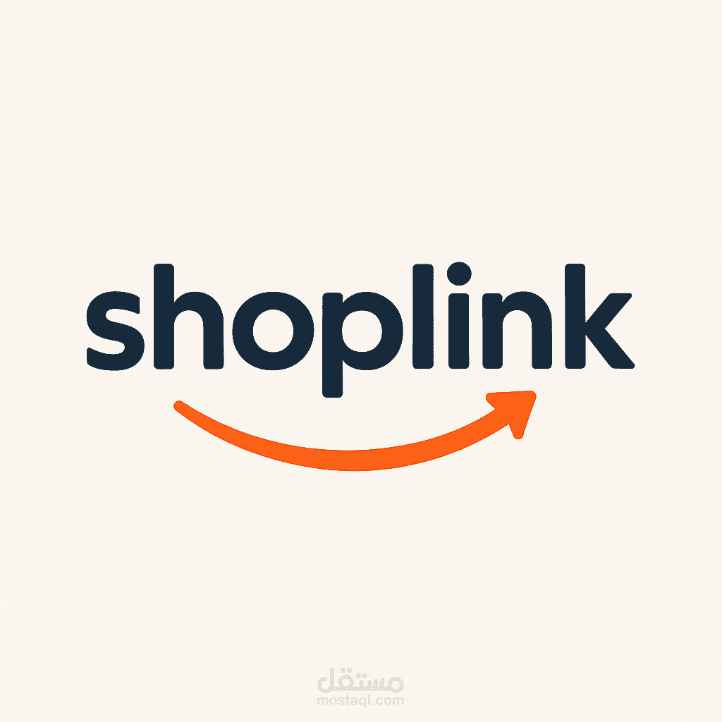 تصميم شعار بسيط واحترافي لعلامة تجارية باسم Shoplink.