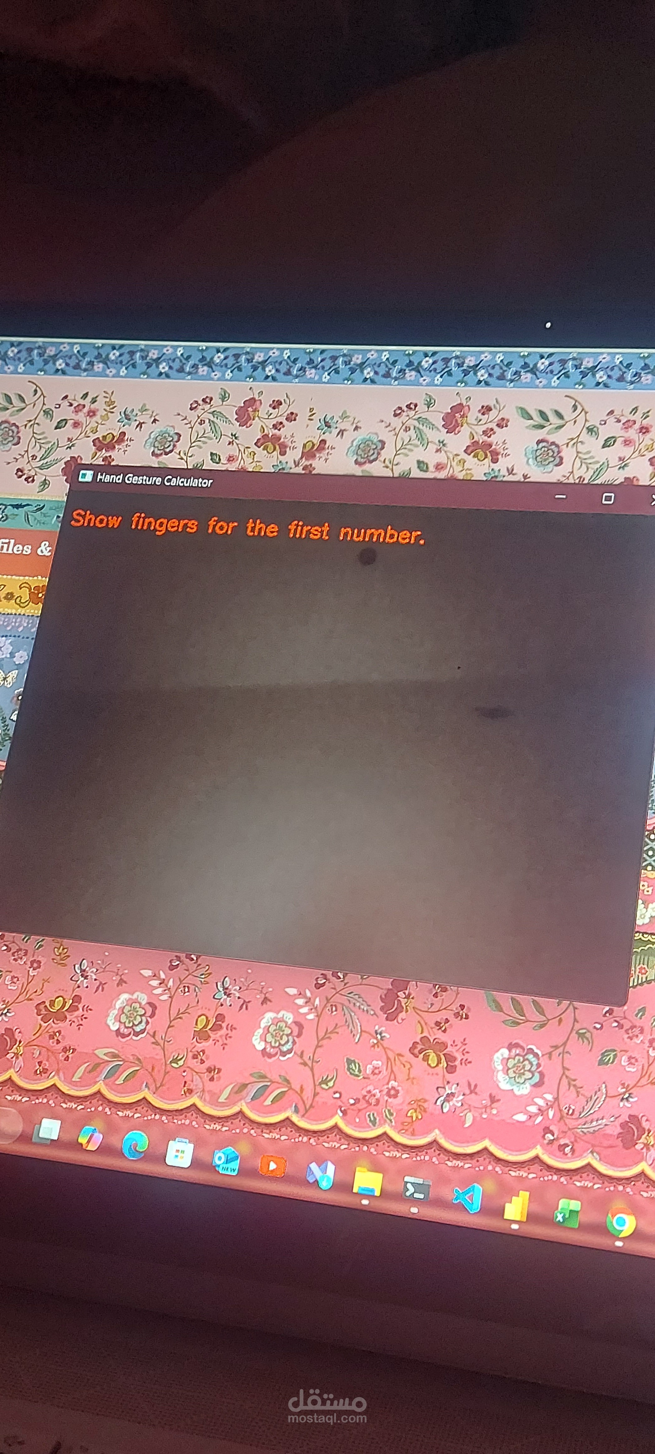 Hand gesture calculator