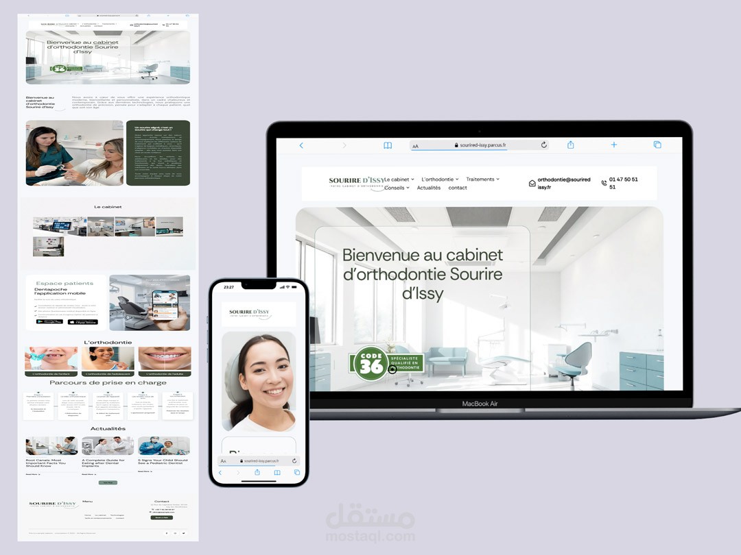 Creation of Sourire d'Issy Orthodontic Practice