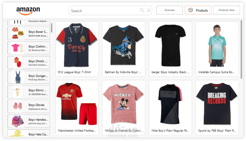 داشبورد تحليلي لمبيعات منتجات أمازون