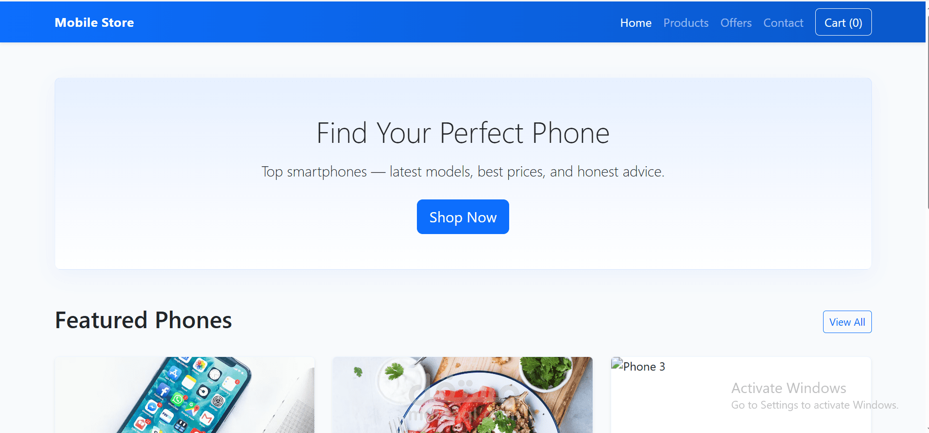 تصميم واجهة مستخدم (UI) وتجربة مستخدم (UX) لمتجر إلكتروني للهواتف الذكية "Mobile Store"