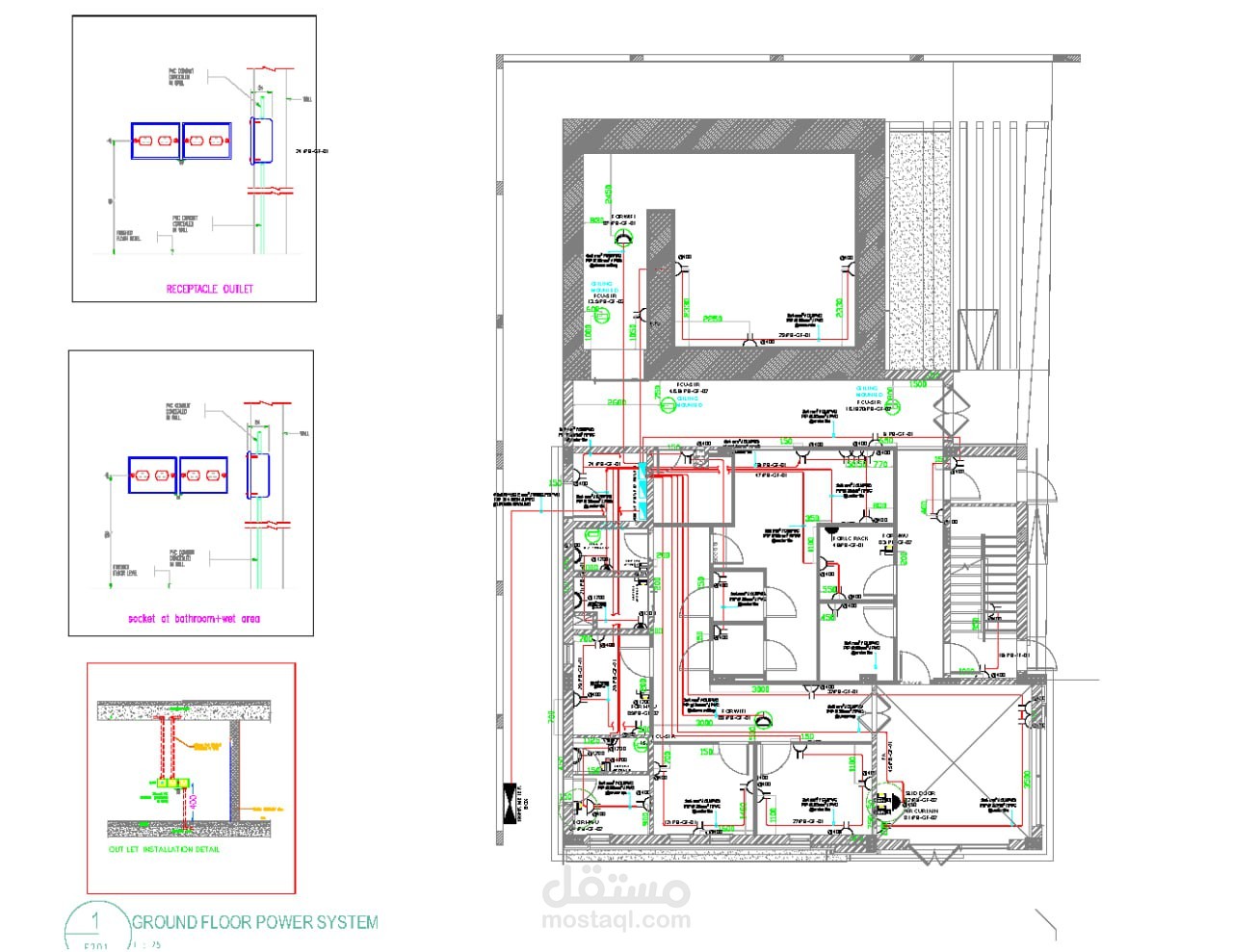 مشروع مستوصف في السعودية قمت بعمل shop drawings له