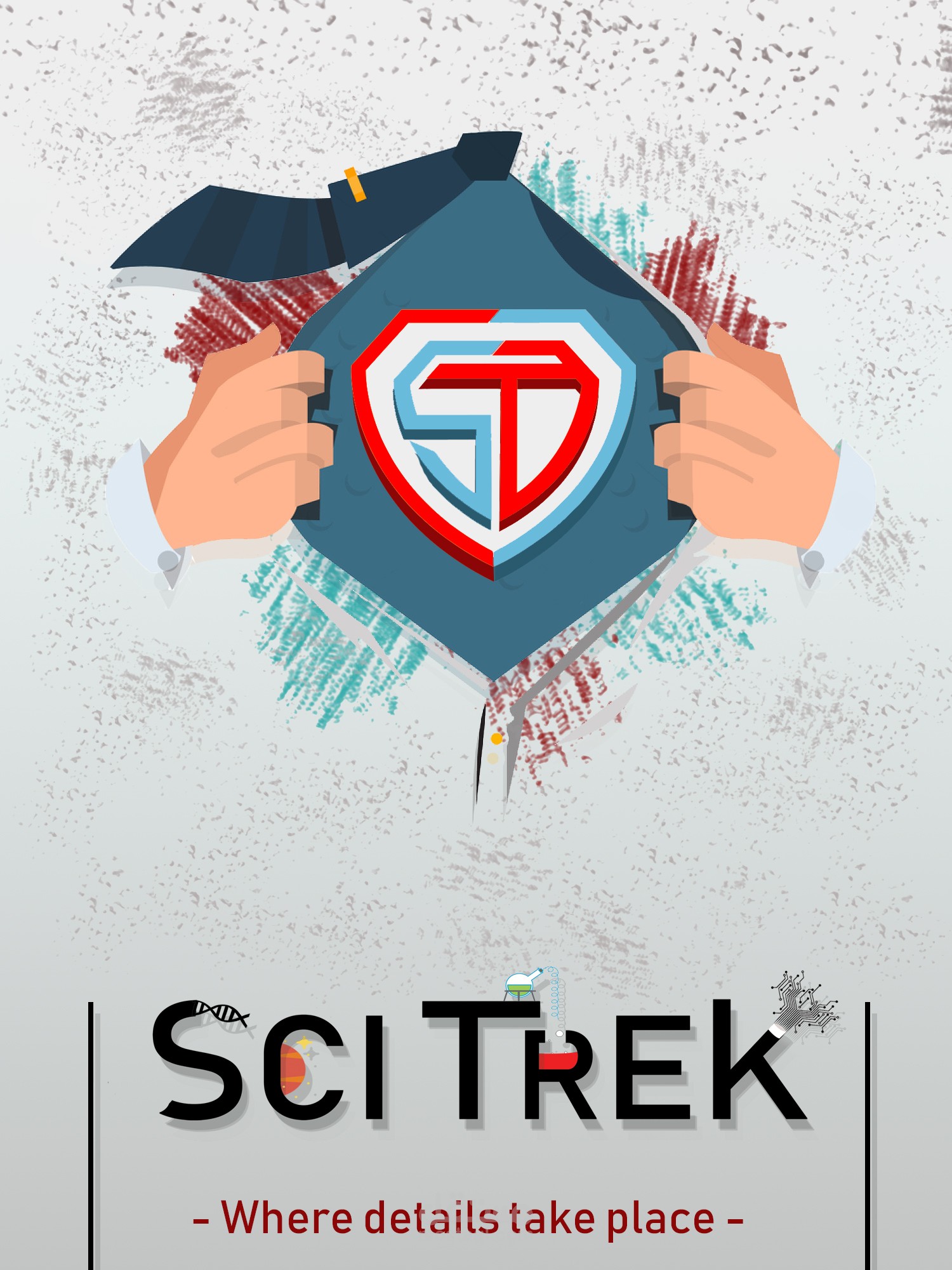 تصميم بوستر يدل علي محتوي علمي او مبدا علمي او موضوع بحث مهم ( 3 )