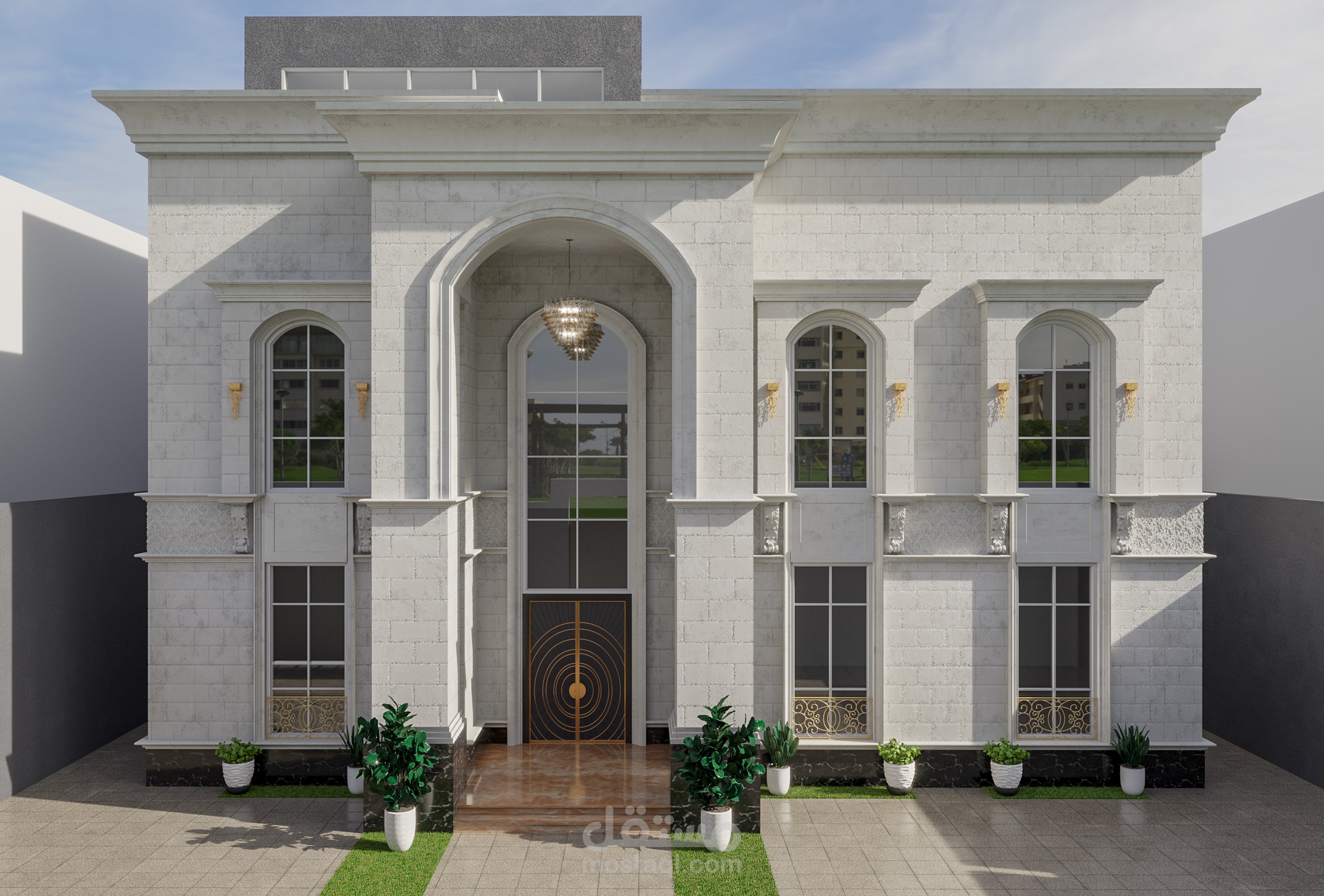 تصميم واجهة رئيسية لفيلا