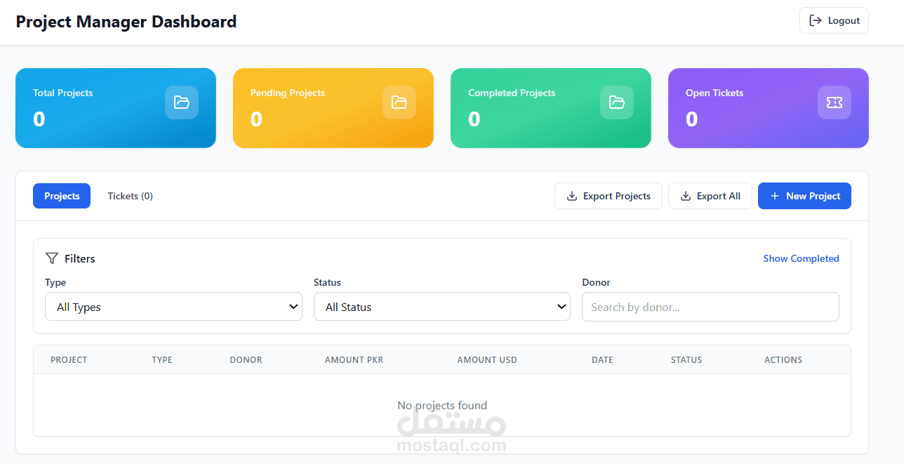 برنامج إدارة المشاريع الخيرية