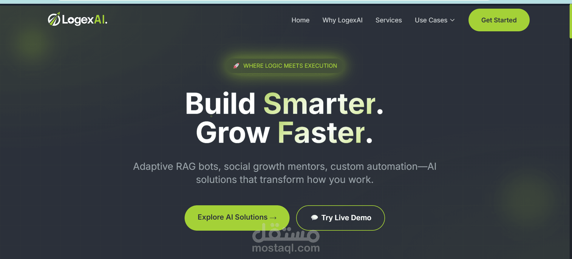 موقع logexai.com – منصة رقمية احترافية لخدمات الذكاء الاصطناعي