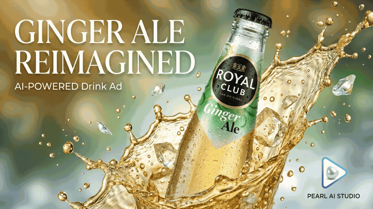 إعلان تسويقى باستخدام الذكاء الإصطناعى لمشروب Ginger Ale