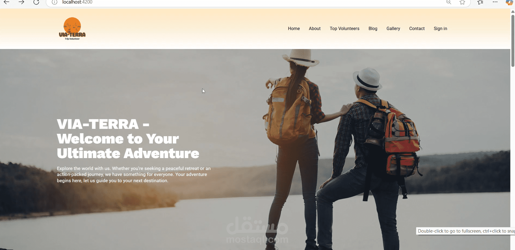 Trip volunteer Website