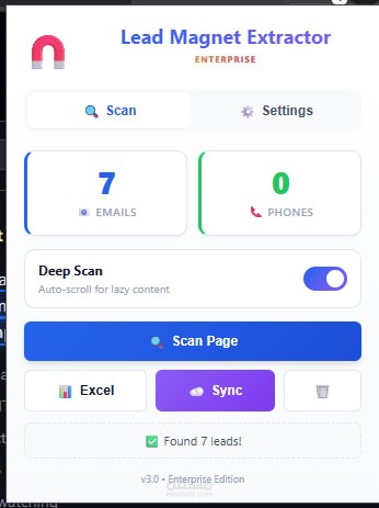 Chrome Extension for Automated Lead Extraction and CRM Integration