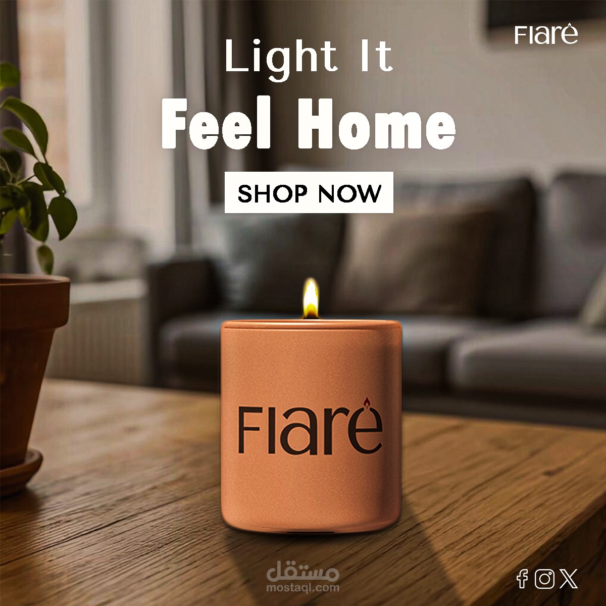 هوية بصرية لبراند شموع