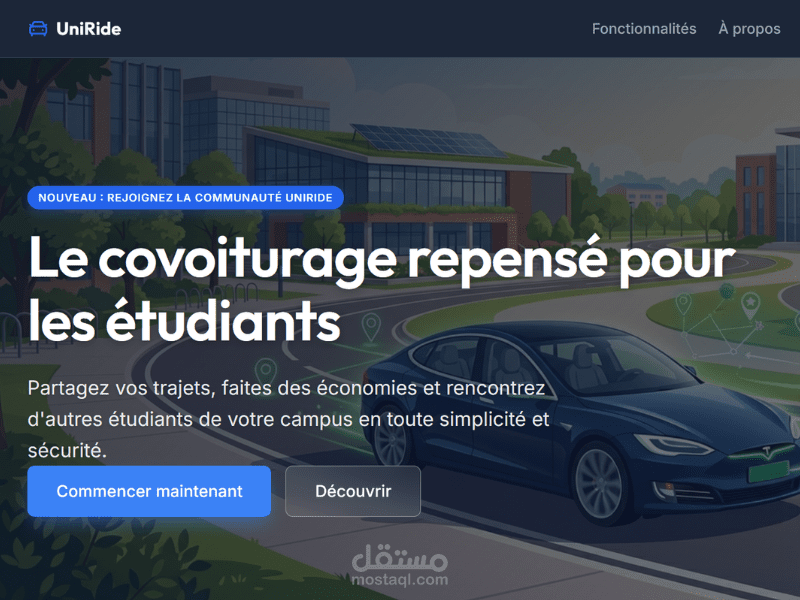 منصة مشاركة التنقل للطلاب الجامعيين - UniRide