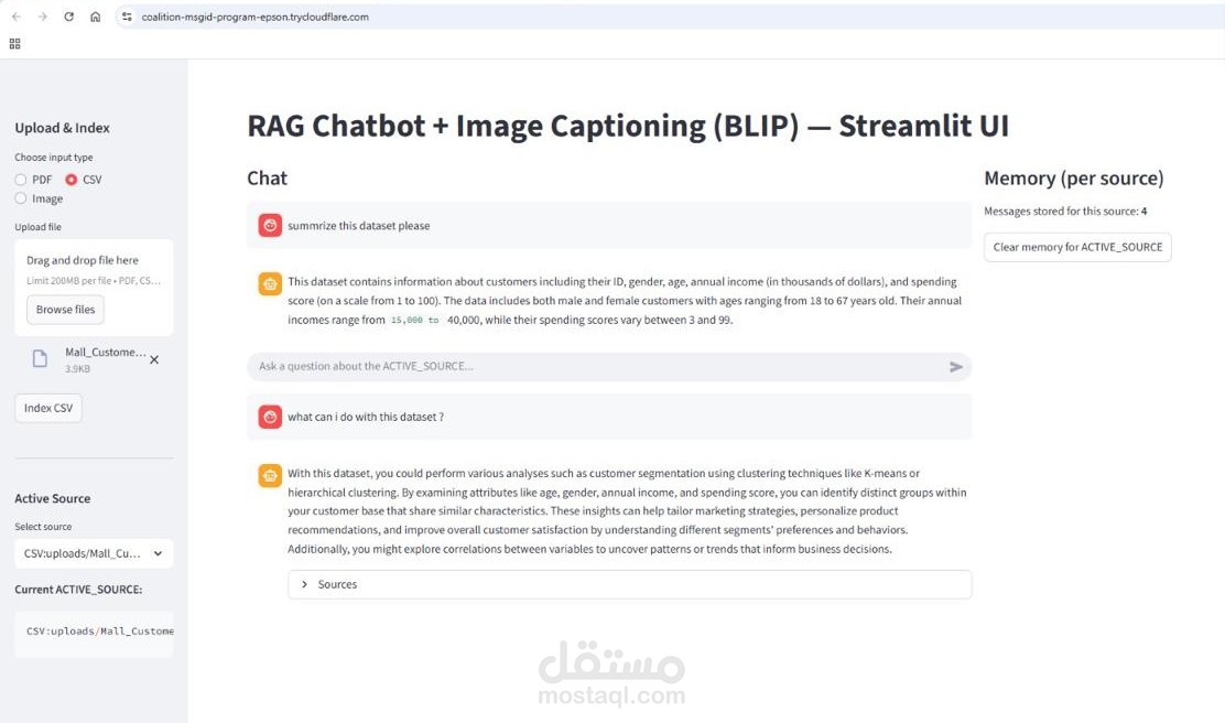 RAG Chatbot + Image Captioning (Multimodal AI System)