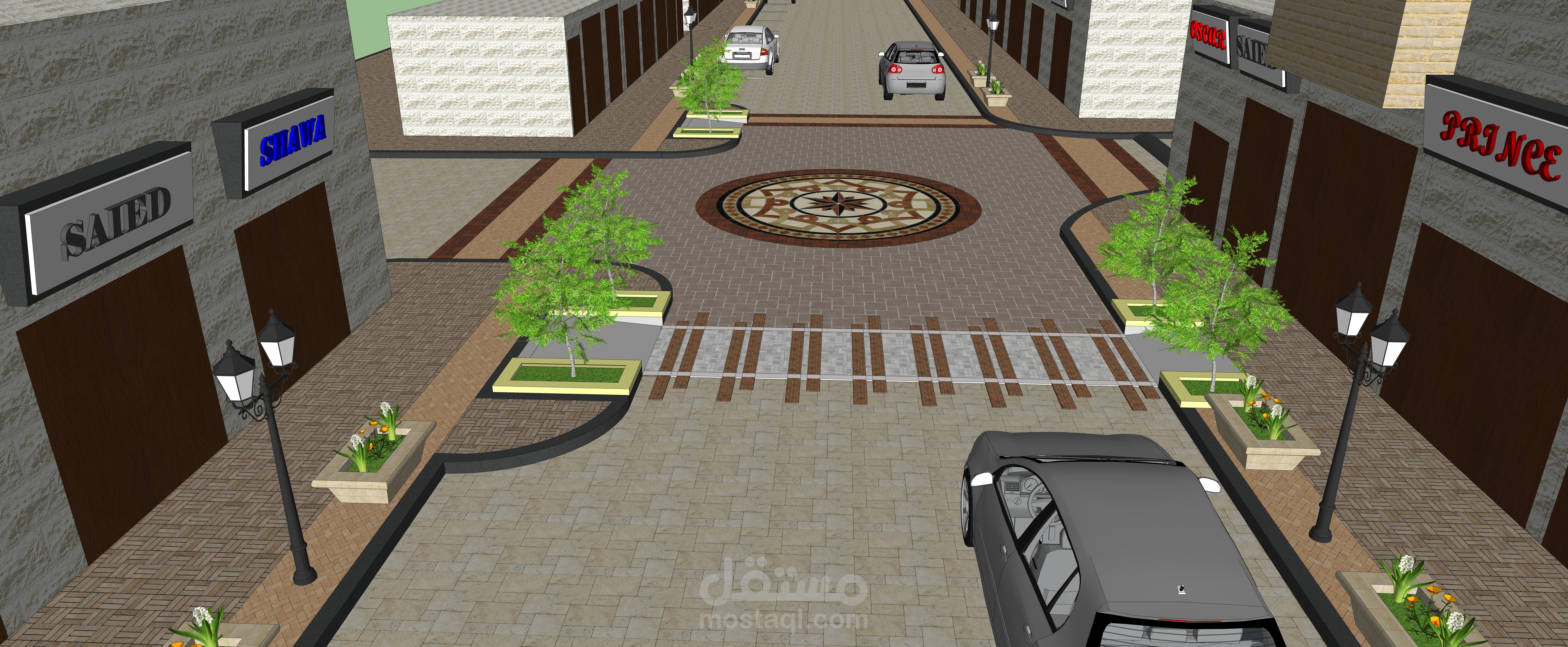 تصميم شارع السوق في البلدة القديمة