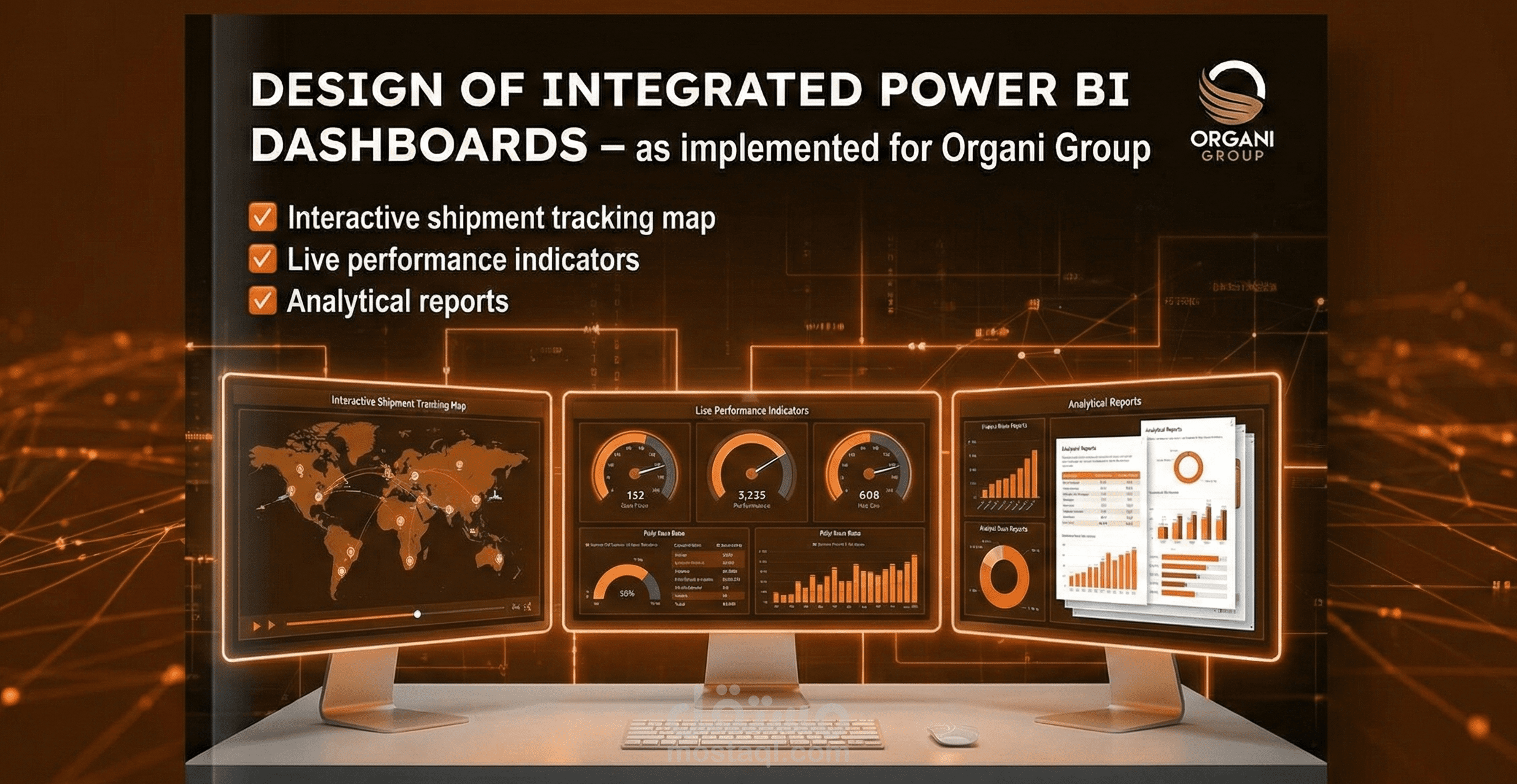 تصميم Dashboard احترافي Power BI مع خرائط تفاعلية Route Map