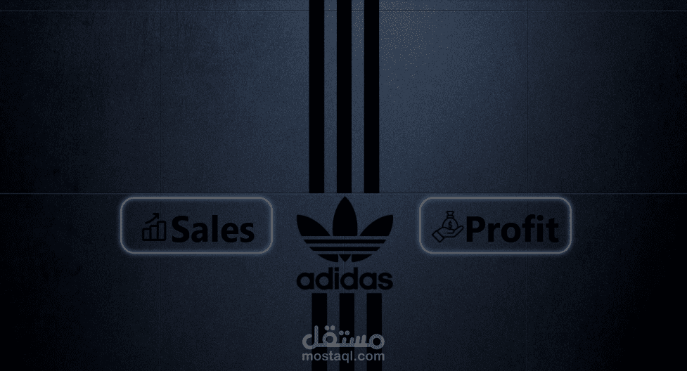 تصميم Adidas Dashboard لتحليل المبيعات و الارباح للشركة