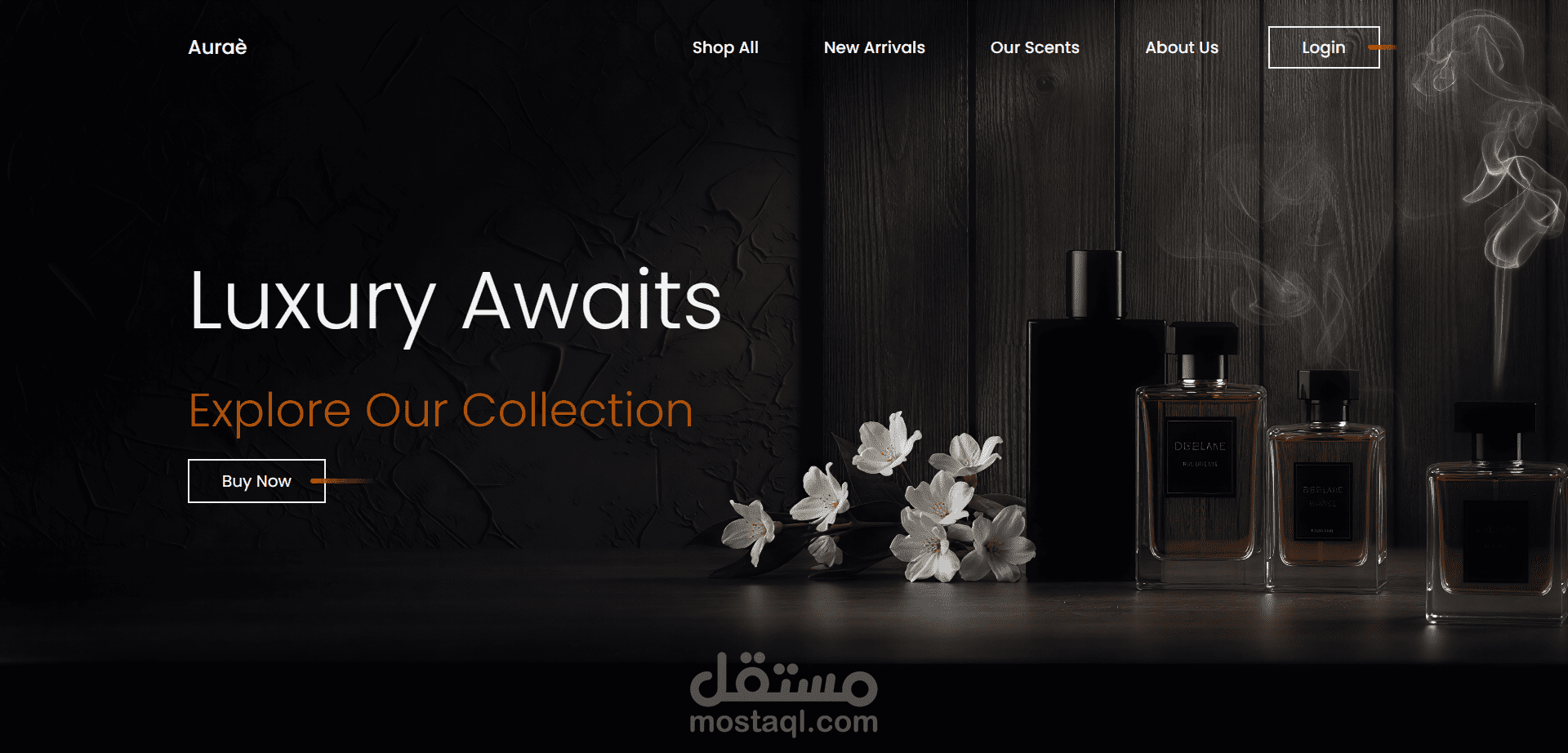 صفحة هبوط لشركة عطور باستخدام html &css