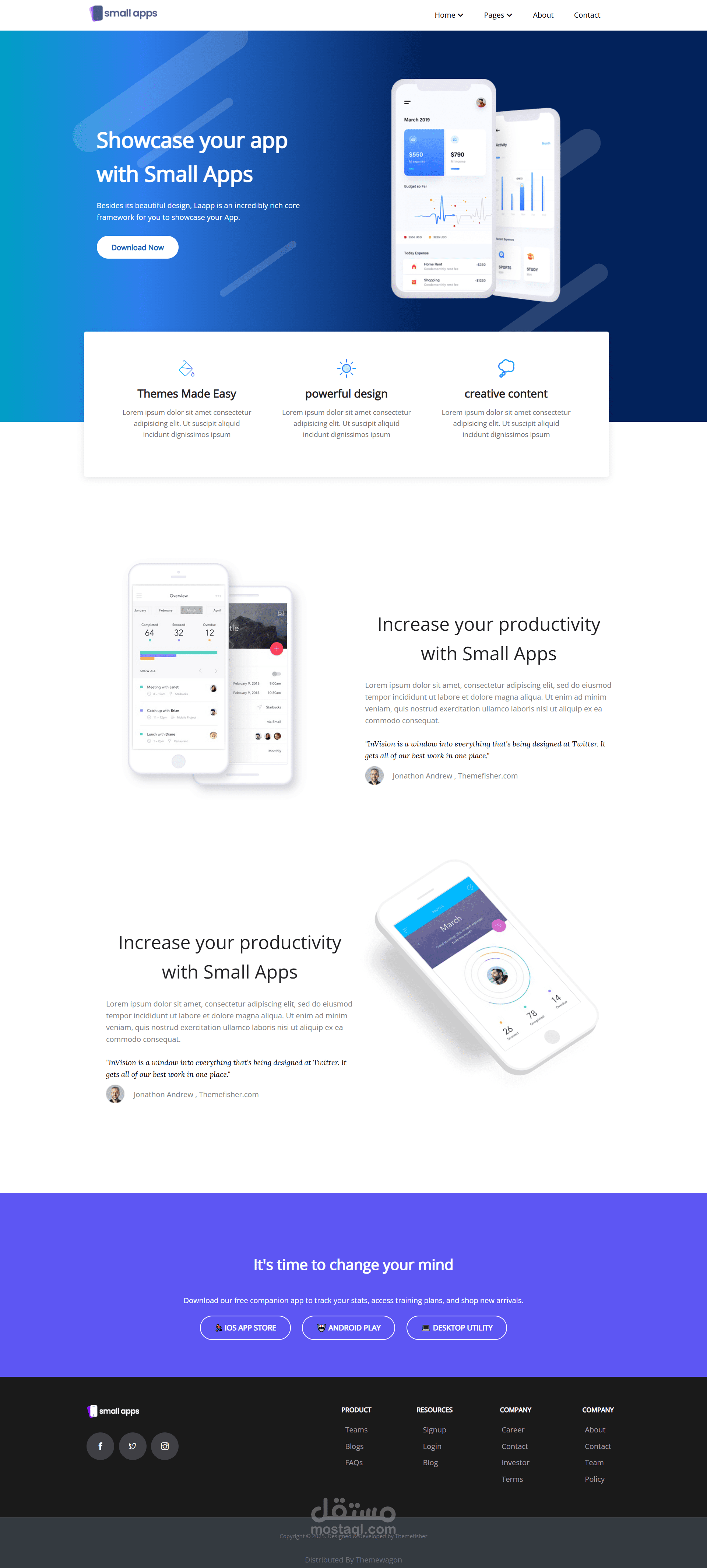 تصميم صفحةهبوط باستخدام html &css