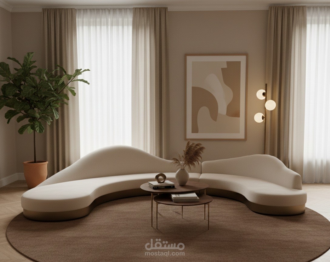 Half circled sofa