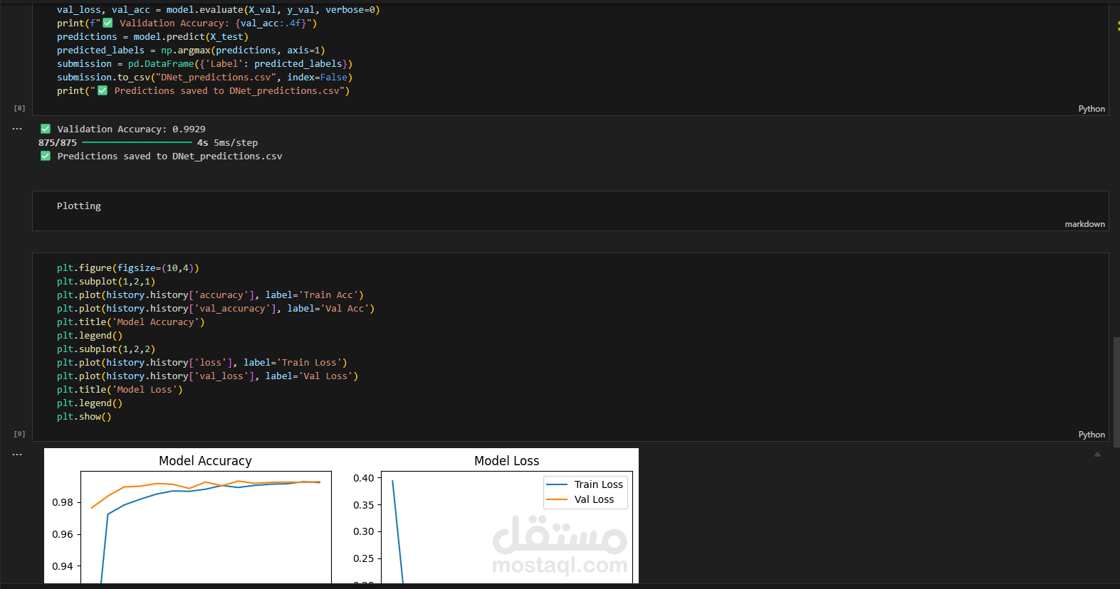 عمل تدريب ذكاء اصتناعي (AI) علي نظام الCNN