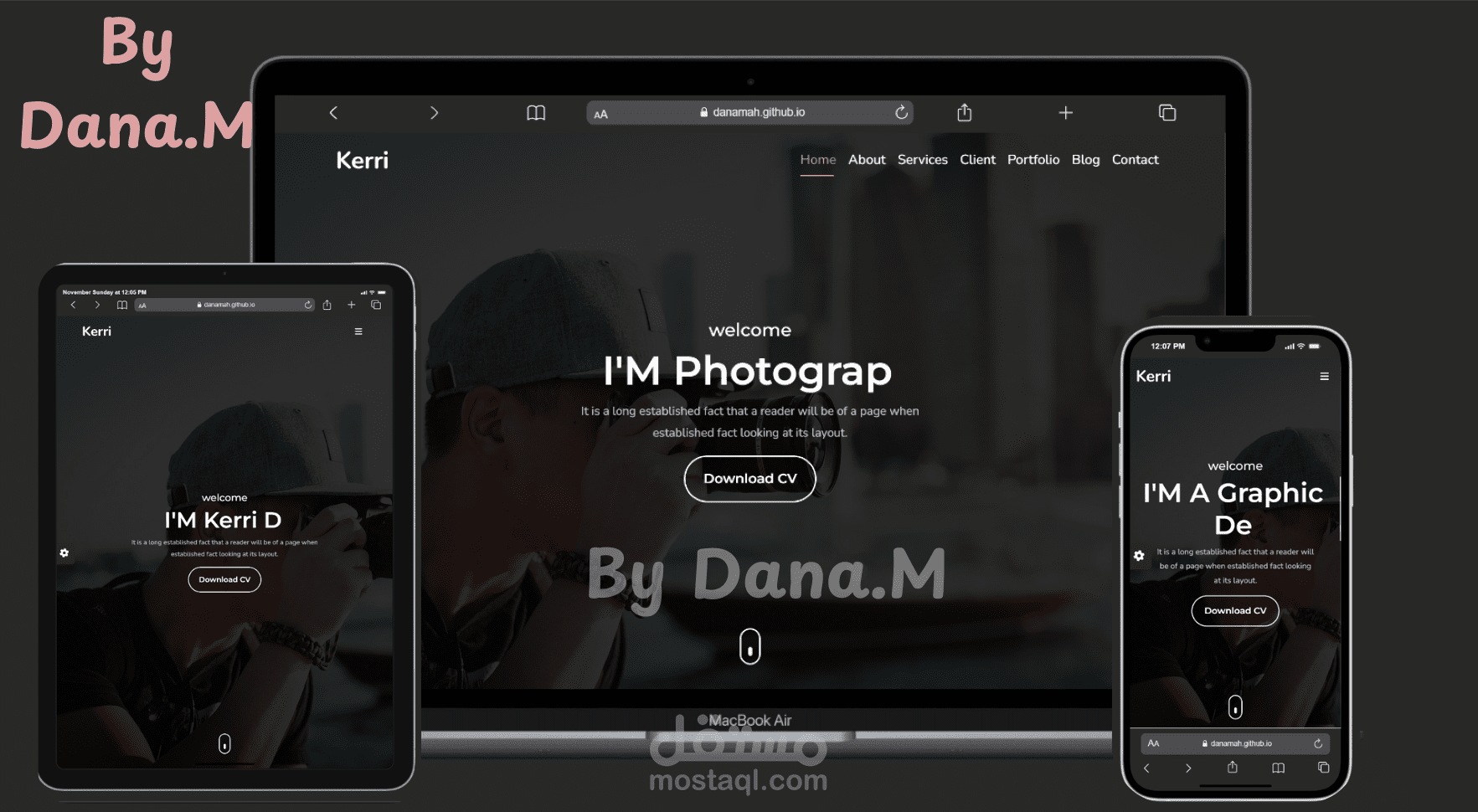 صفحة هبوط لعرض الاعمال الشخصية | Personal Landing Page