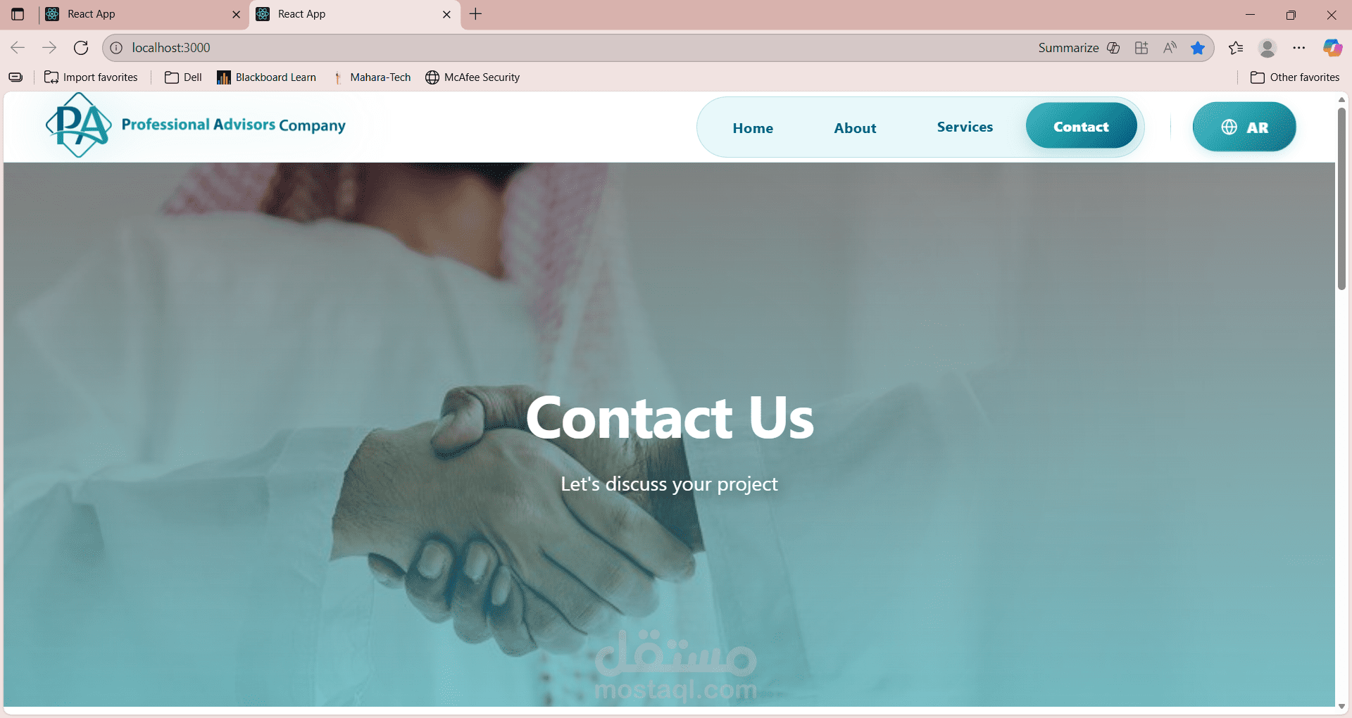 ProAdvisor – Business Consulting Website