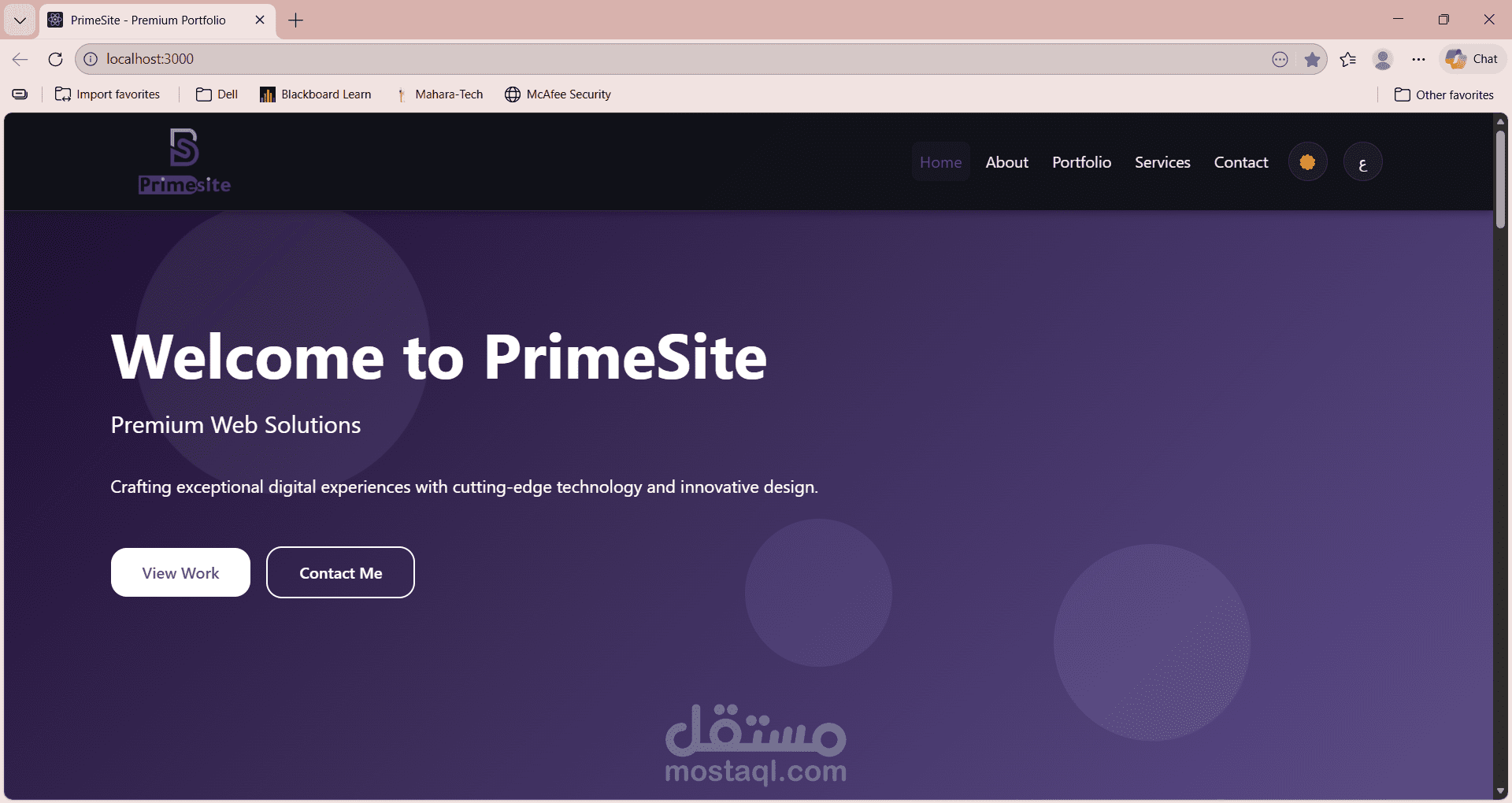 PrimeSite – موقع خدمات ويب احترافي