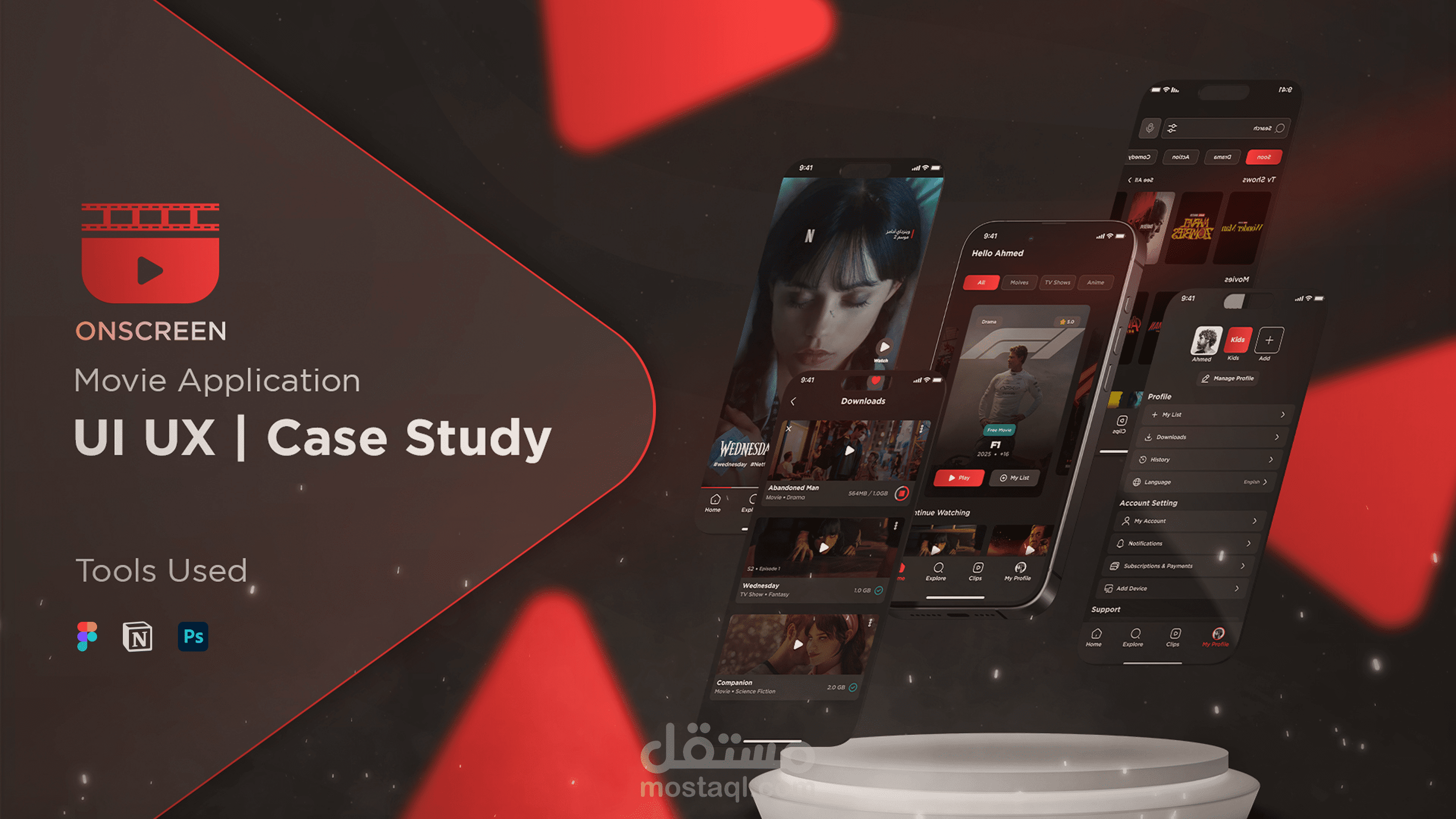 Movie App - UI/UX Case Study ( ONSCREEN )
