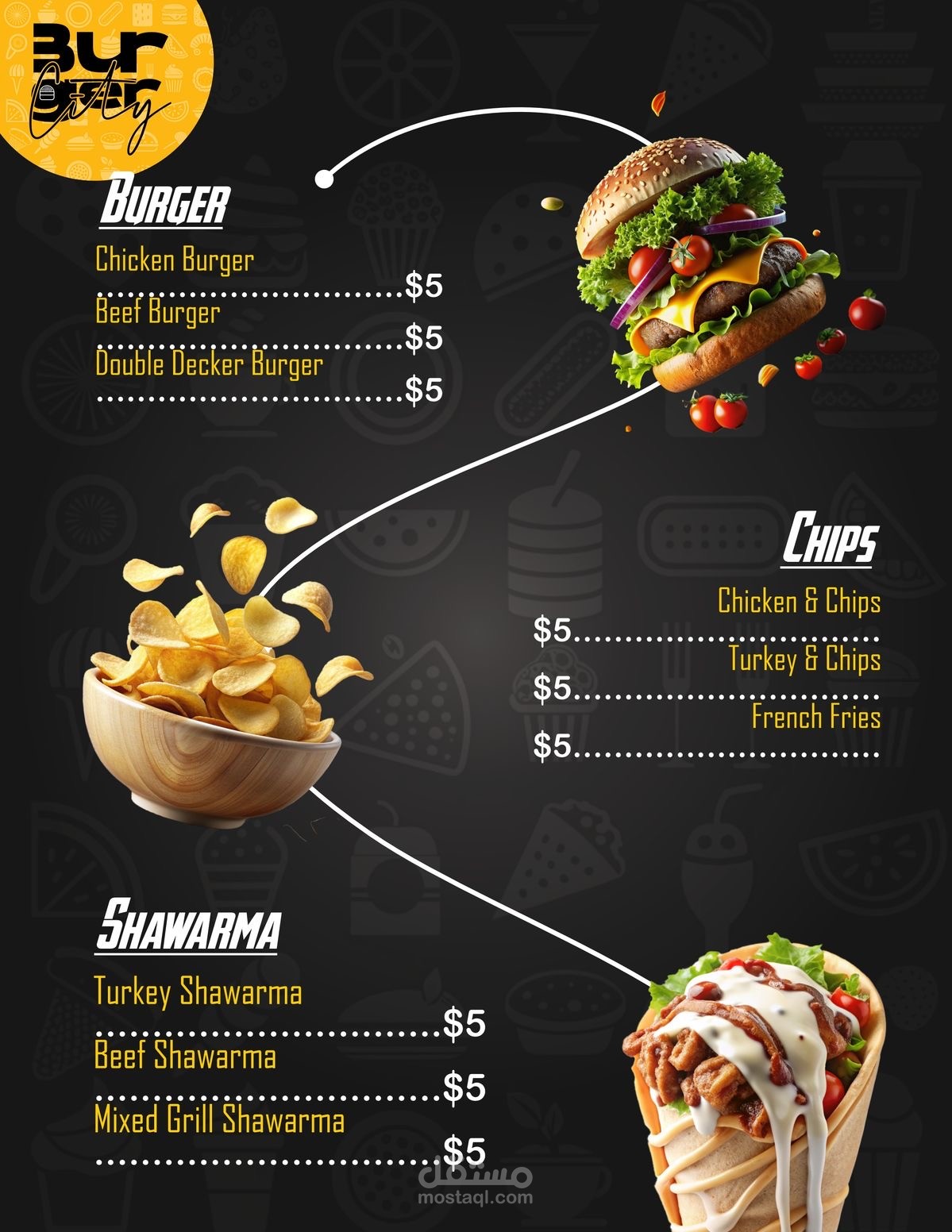 عرض منيو المطعم – Restaurant Menu Showcase