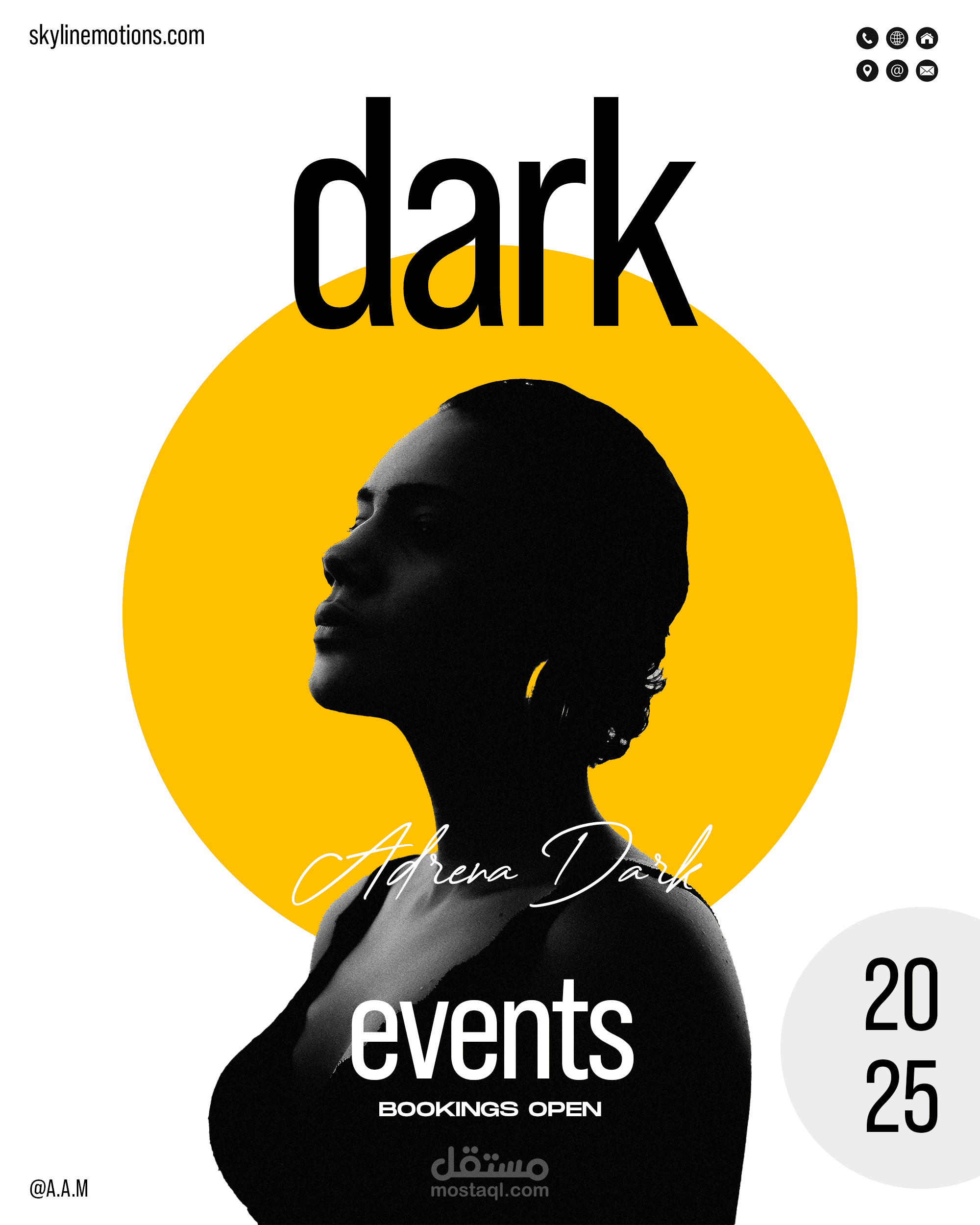 بوستر إعلاني Minimal Modern بأسلوب Silhouette