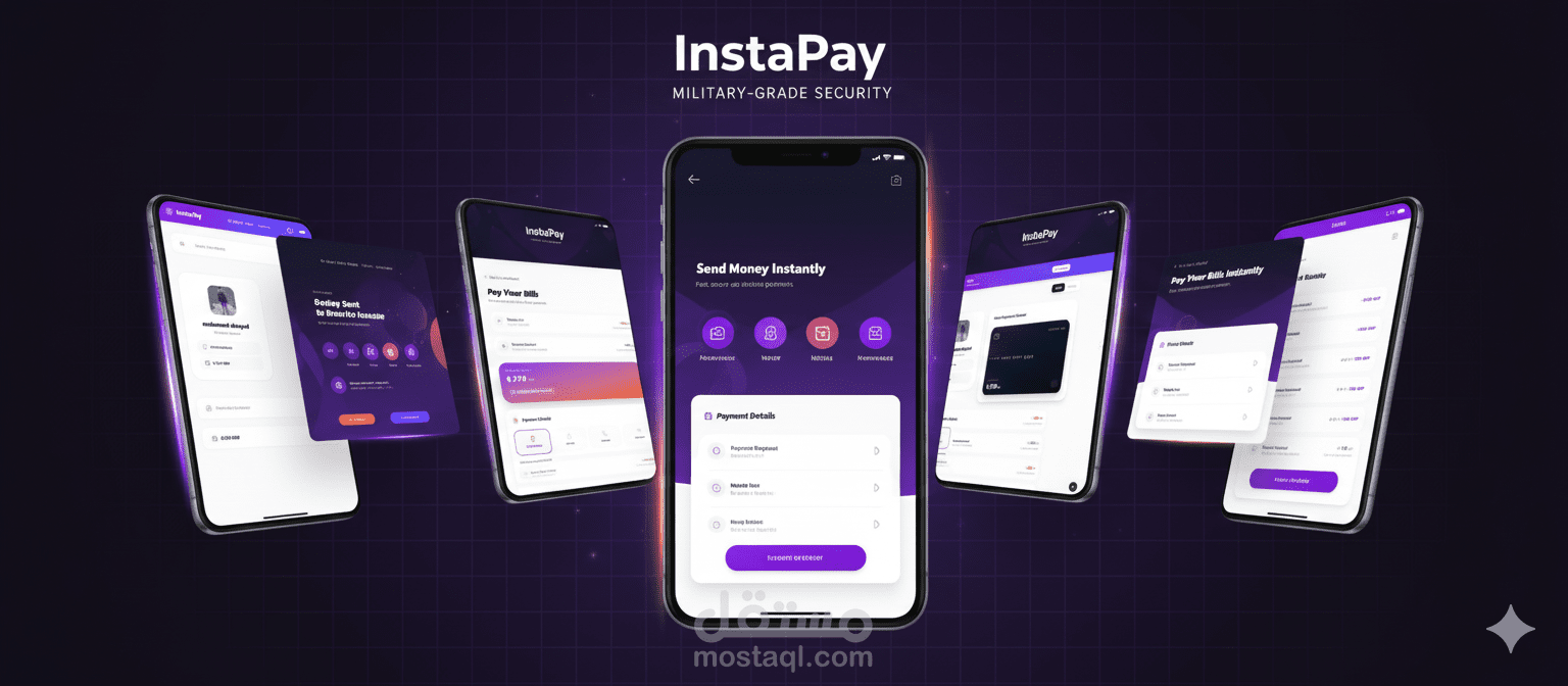 تطوير وبرمجة تطبيق دفع فوري متكامل - نموذج إنستا باي (InstaPay Clone)