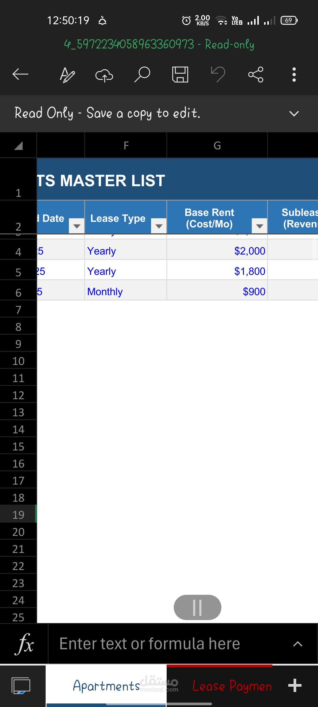 Professional Rental Management Excel System for Subleasing & Profit Tracking