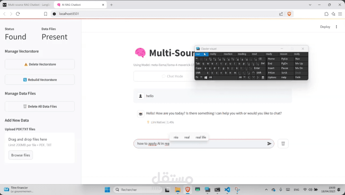 مشروع Multi-Source RAG Chatbot