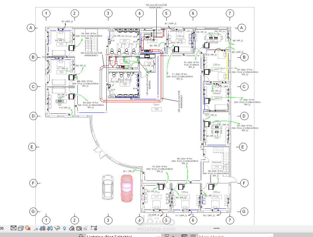 Administrative building project using Revit(تصميم مبني اداري باستخدام الريفيت)
