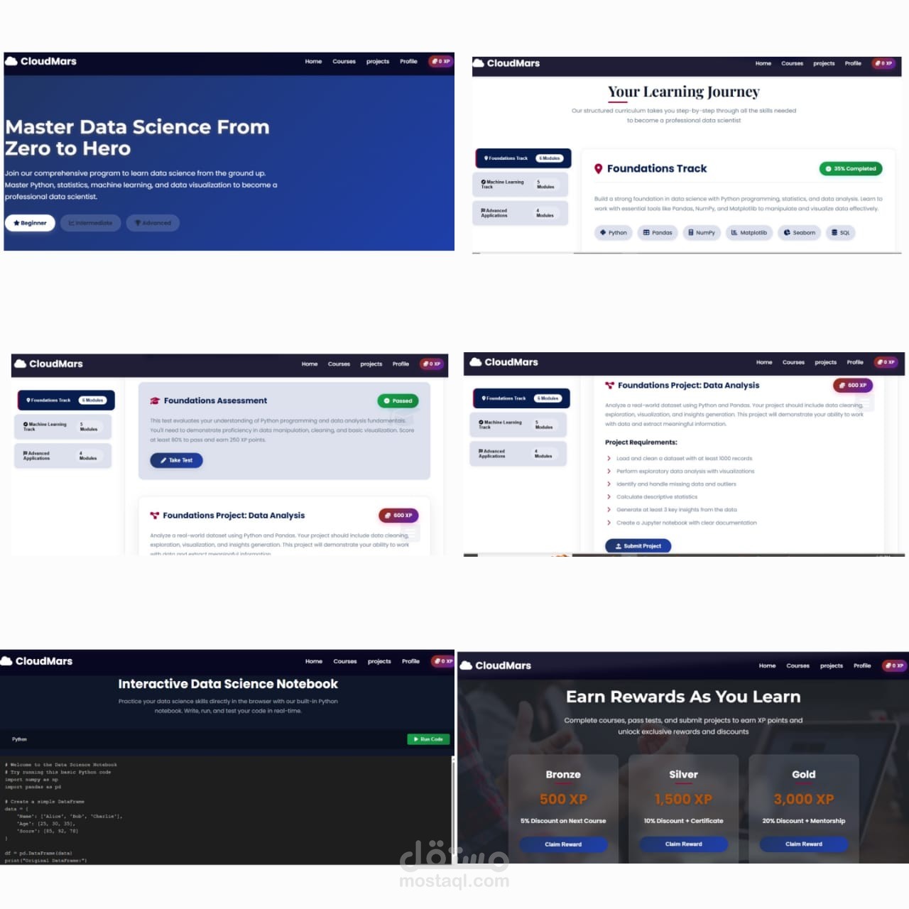 تصميم صفحه لتعليم صفححه للغات كورسات البرمجه