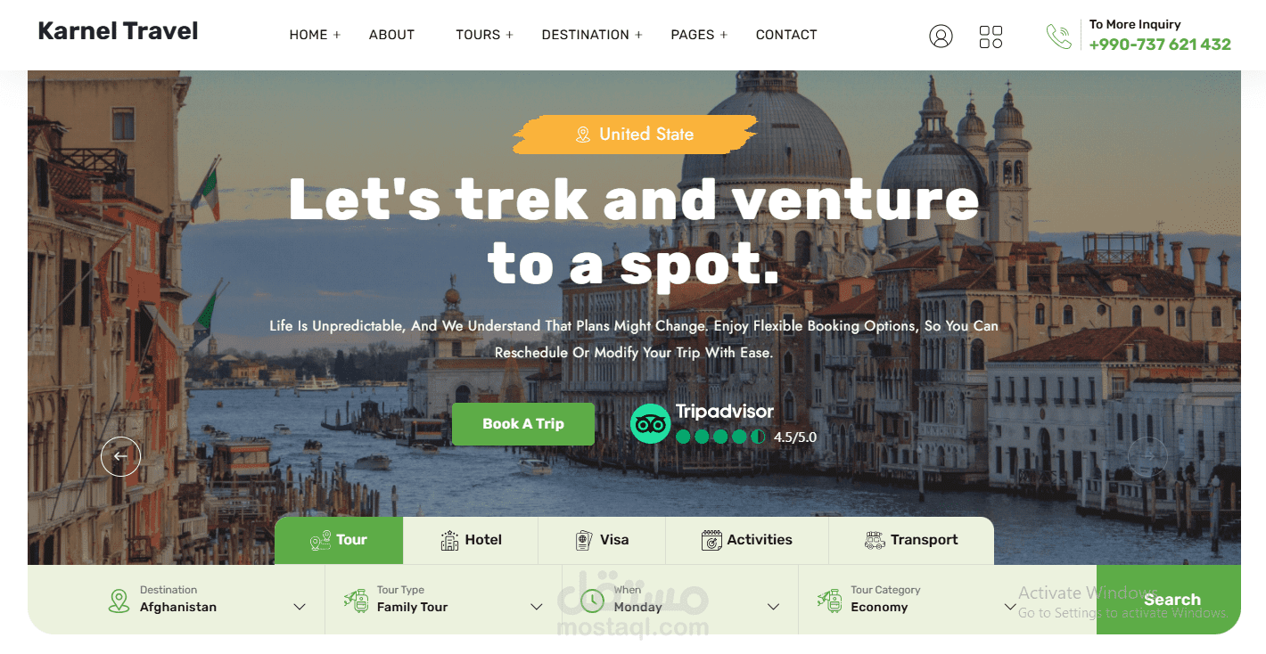 نظام إدارة شركة رحلات وسفر Karnel Travels (ASP.NET Core MVC)
