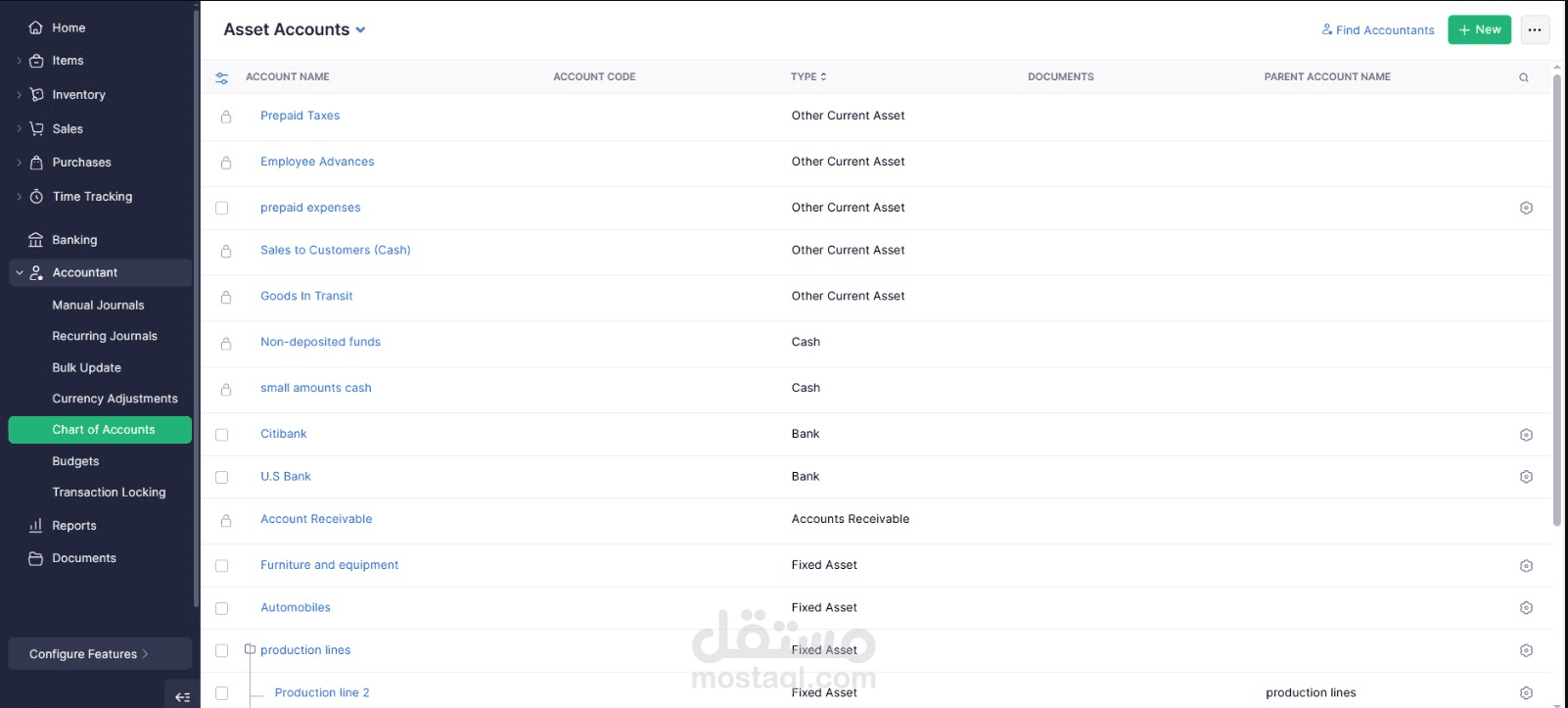 Establishing a accounting system in  Zoho Books