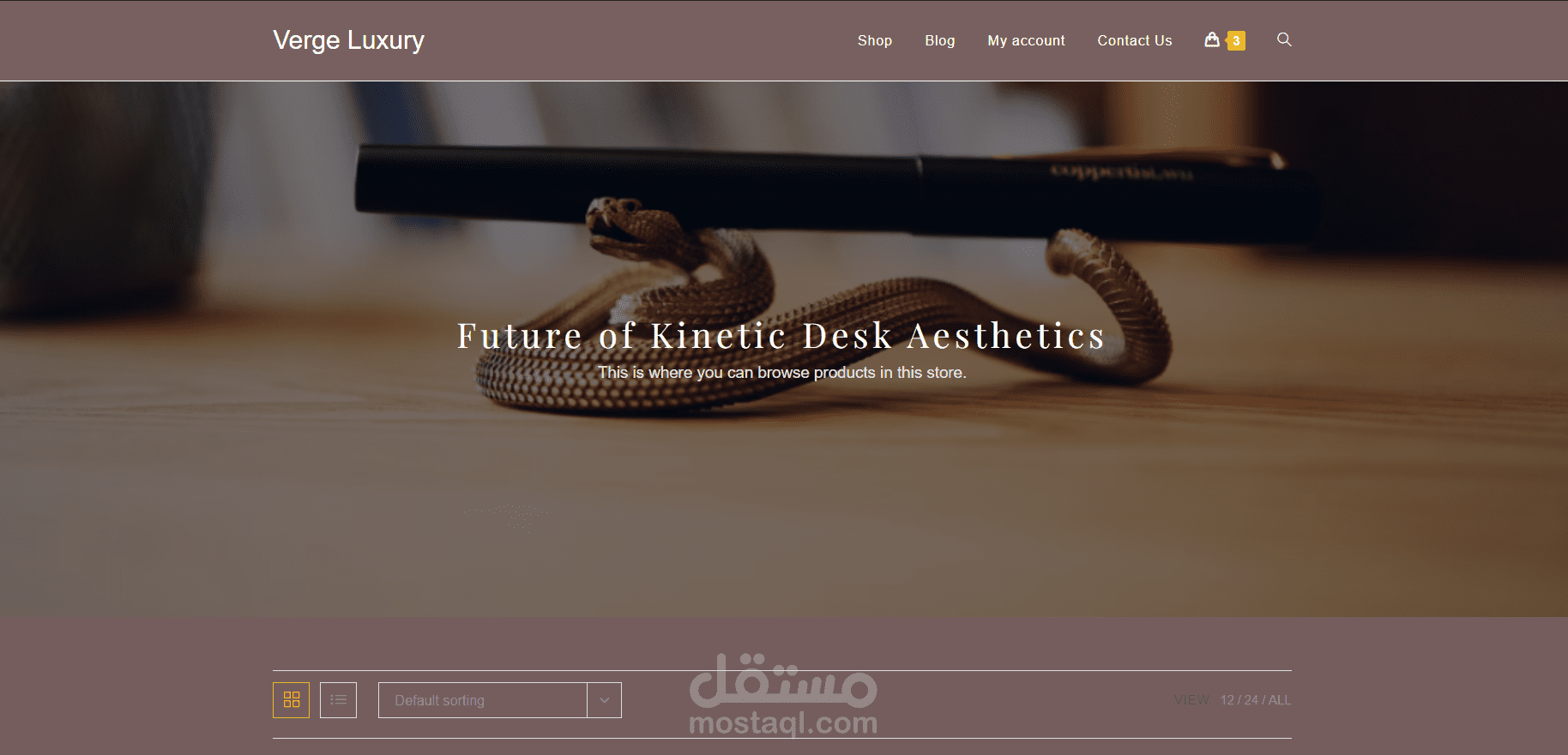إنشاء متجر WooCommerce متجاوب لبيع مستلزمات وإكسسوارات المكاتب.