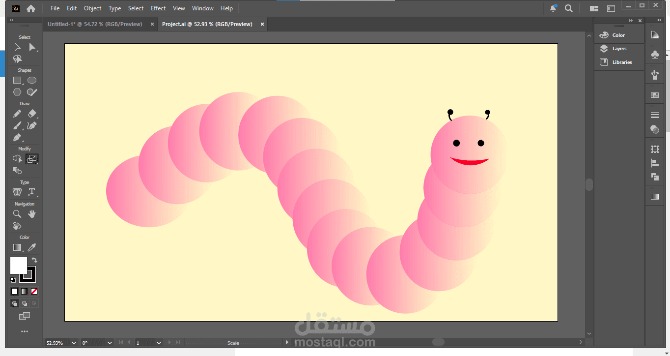 تصميم رسومات ببرنامج adobe illustrator
