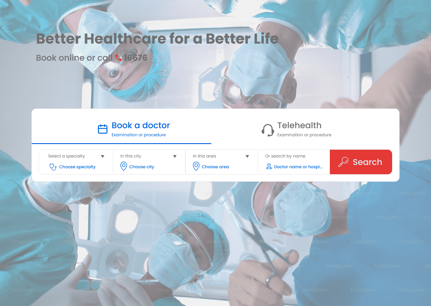 Vezeeta Full Responsive Home page
