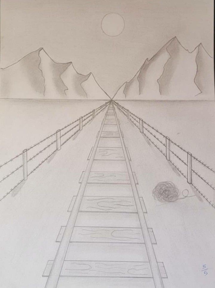 رسمة لطريق