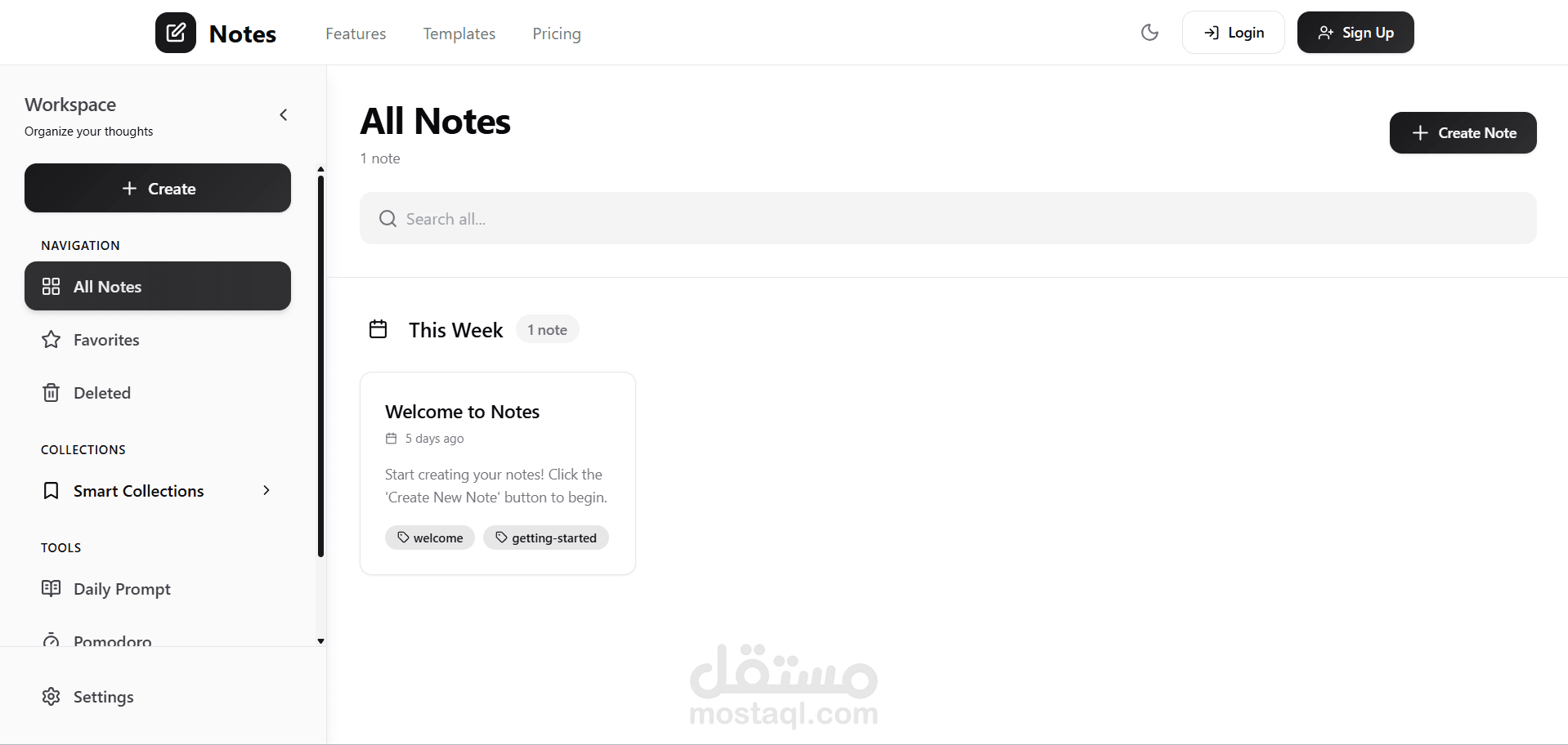 تطبيق إدارة الملاحظات – Notes Manager