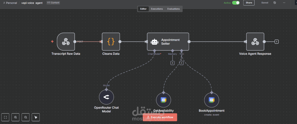 وكيل صوتي ذكي (AI Voice Agent)