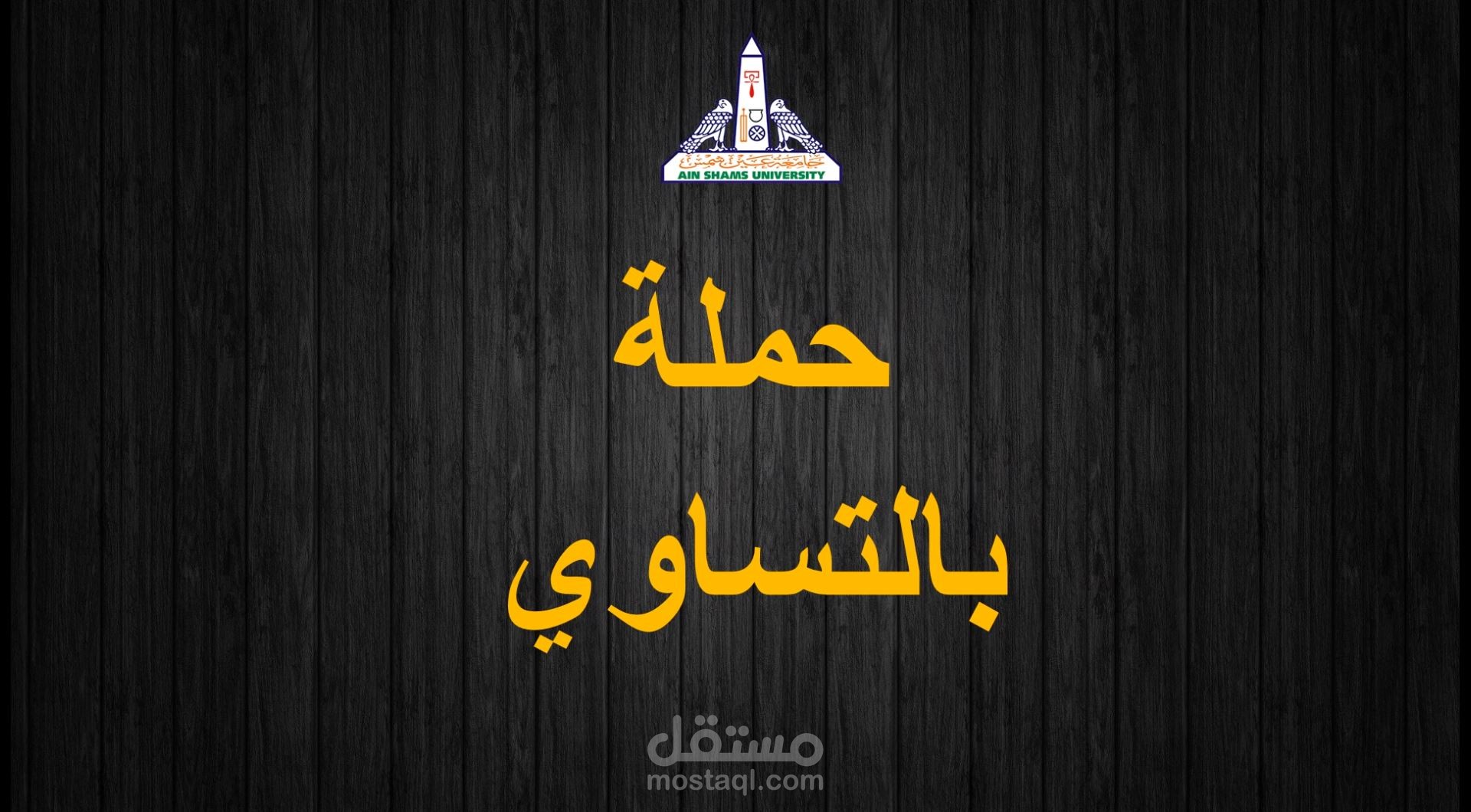 عرض تقديمي مصمم بالبوربوينت " حملة بالتساوي"