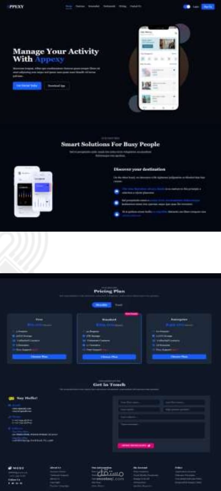 موقع ويب بستخدام تيلويند /A website using Tailwind