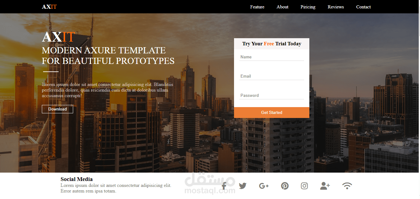 (Landing Page (Footer ,Mobile Responsiveness ,Trust Signals (badges, certifications, logos),Features & Benefits ,Sub‑headline ,Header