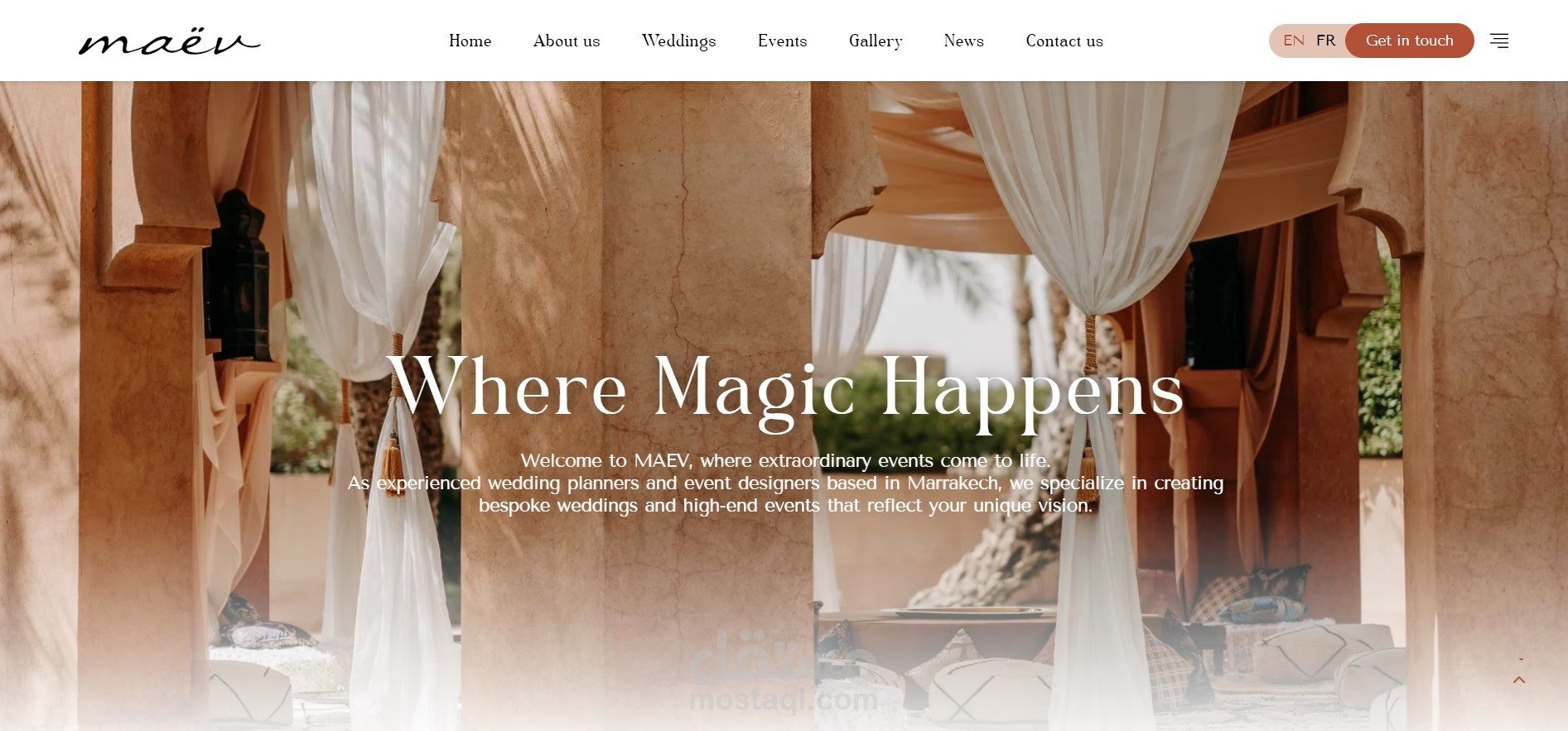 إنشاء موقع Studiomaev على ووردبريس