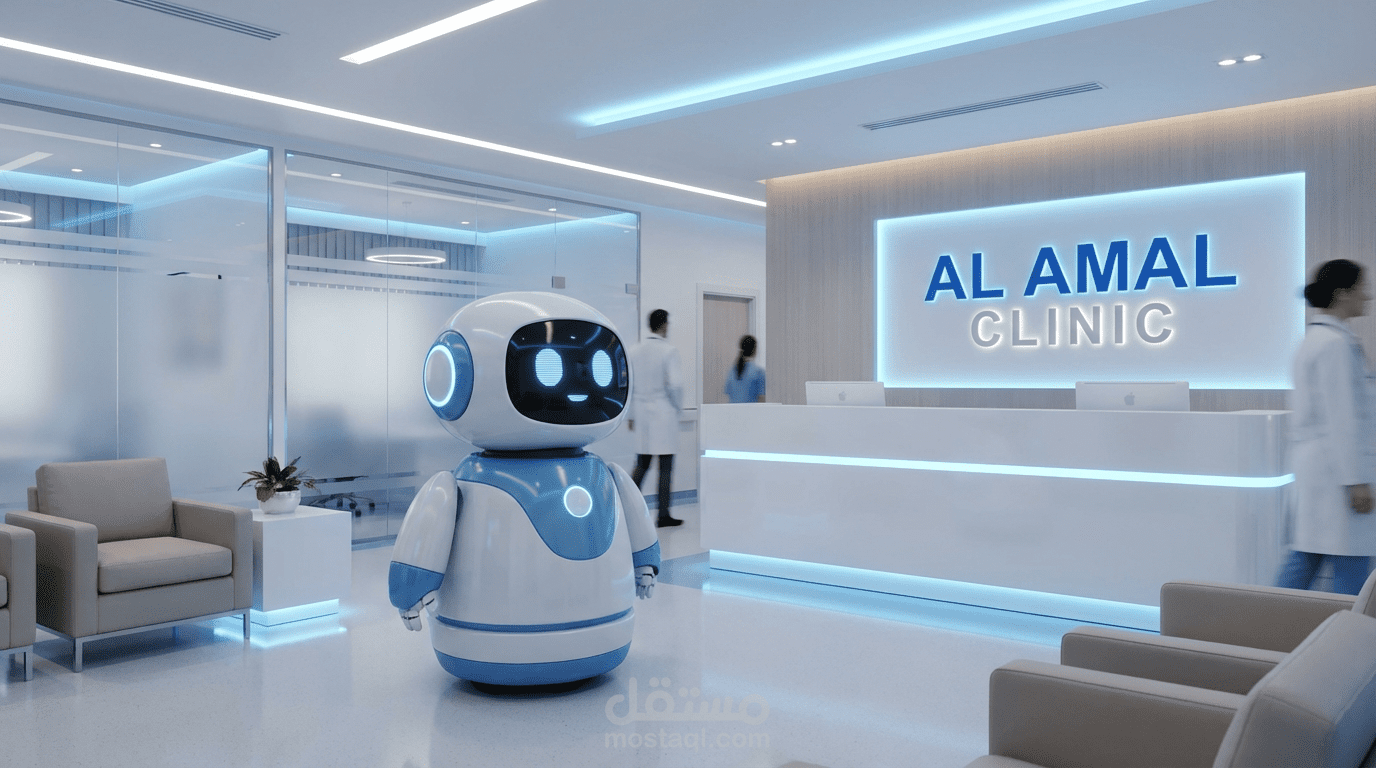 تطوير بوت دردشة ذكي (AI Chatbot) لعيادة طبية لخدمة المرضى وحجز المواعيد
